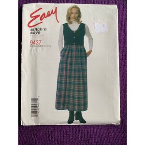 McCalls sewing pattern 9437 dress jumper size 8 10 12 14